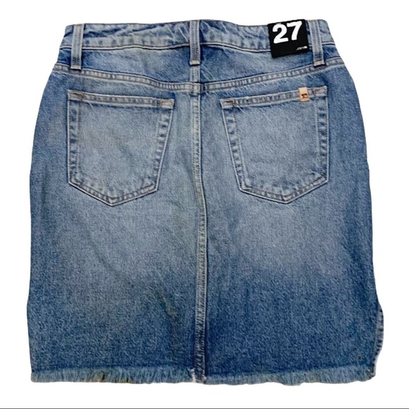 Joe’s Jeans Vivien High Low Frayed Hem Light Wash Jean Skirt New w/ Tags Sz 27 - Picture 6 of 12